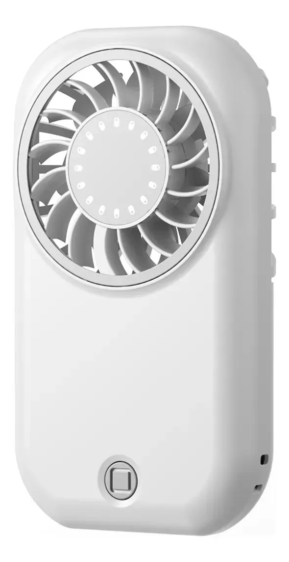 Mini ventilador portátil recarregável USB 3000mah branco