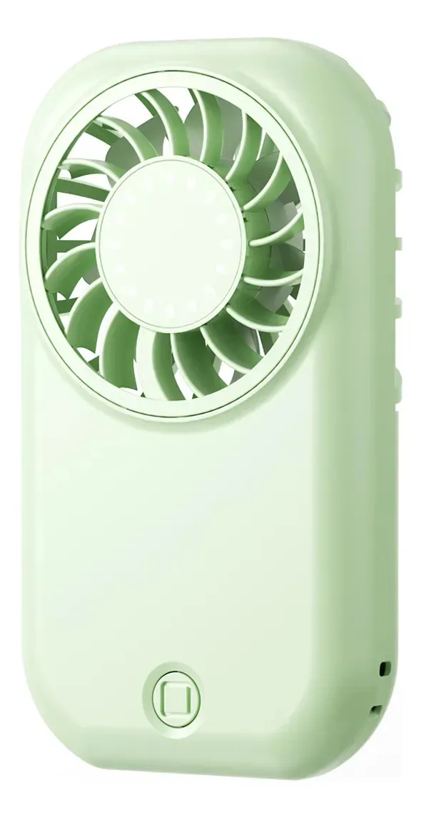 Mini ventilador portátil recarregável USB 3000mah verde