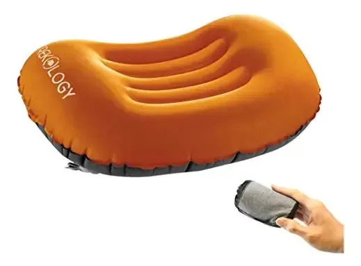Almofadas infláveis de viagem/acampamento Trekology Ultralight compressíveis, compactas, infláveis, confortáveis, ergonômicas para apoio cervical e lombar e uma boa noite de sono durante o acampamento