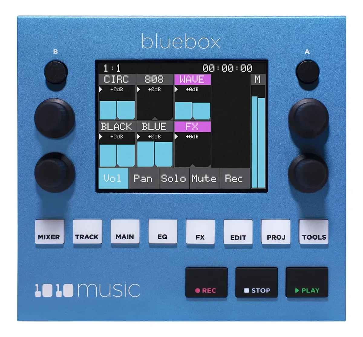 Mixer/gravador digital compacto Bluebox 1010/sampler de música