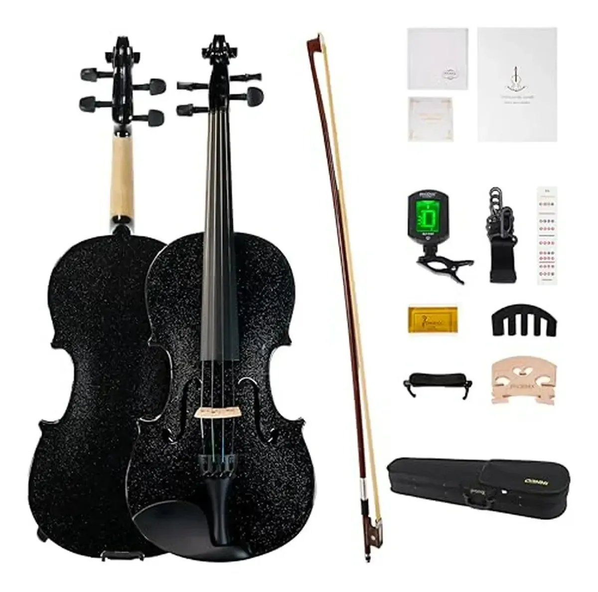 Violino profissional Phoenix 4-4 para iniciantes com preto