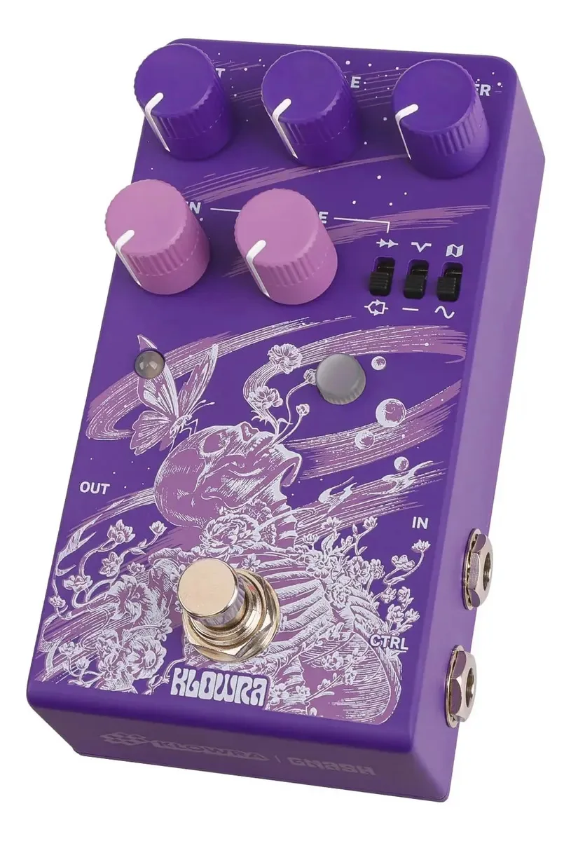 Efeitos de guitarra com distorção analógica de canal duplo Klowra Gnash