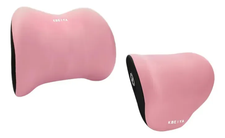 Almofada de apoio lombar, almofada de carro para ombros, rosa