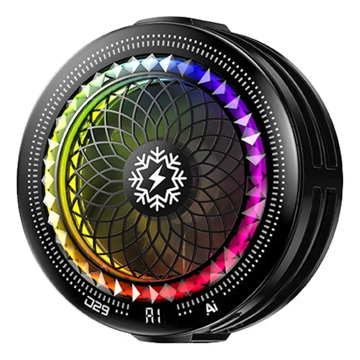 Ventilador magnético Mirin de 18 W para telefone com cabo L e dedais antisuor, compatível com iPhone e Android para uso prolongado