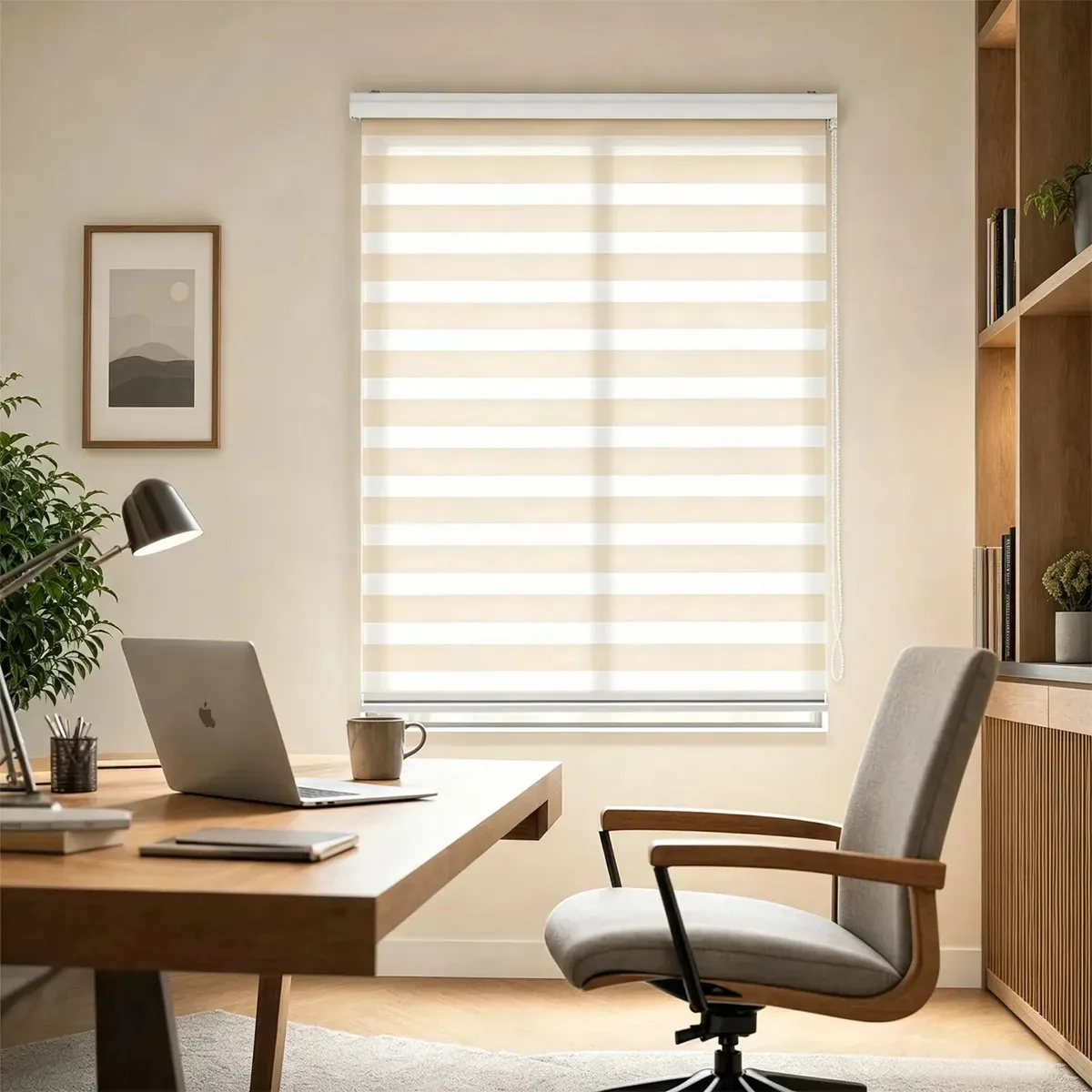 Cortinas Zebra Black Out Cortinas de sala de estar Persianas de enrolar modernas para decoração de casa de 140 x 200 cm, ideais para quarto, cozinha, sala de estar, sala de jantar e escritório
