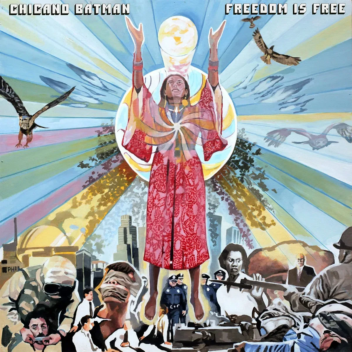 Freedom Is Free [LP] Salpicado de rosa e azul