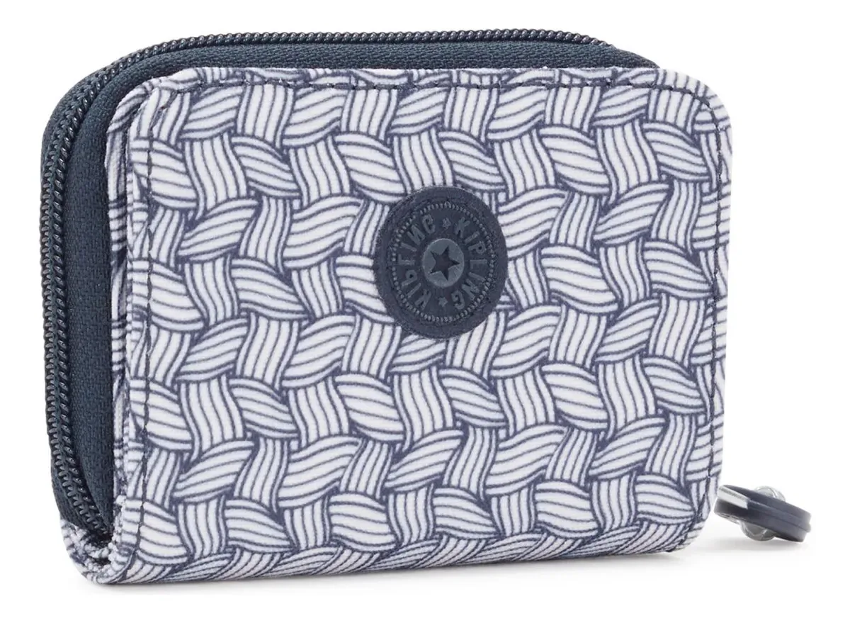 Carteira Kipling Tops Com Design Goovy Vines Azul De Náilon - 7.5cm X 10cm X 2.5cm