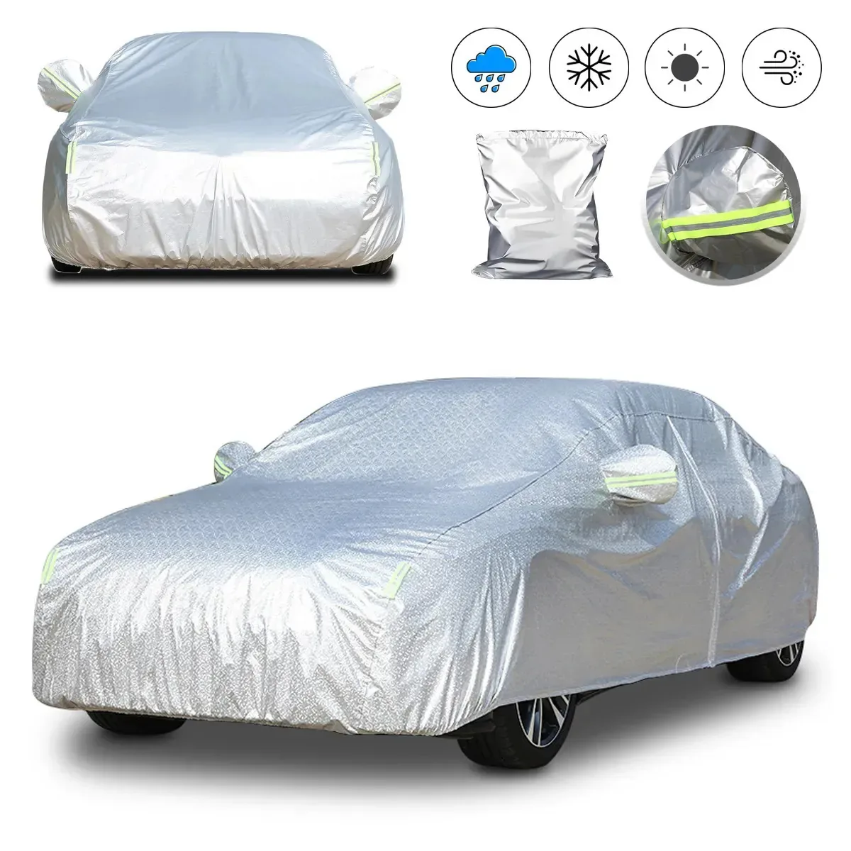 Capa impermeável para carro, anti-poeira, proteção UV e chuva universal