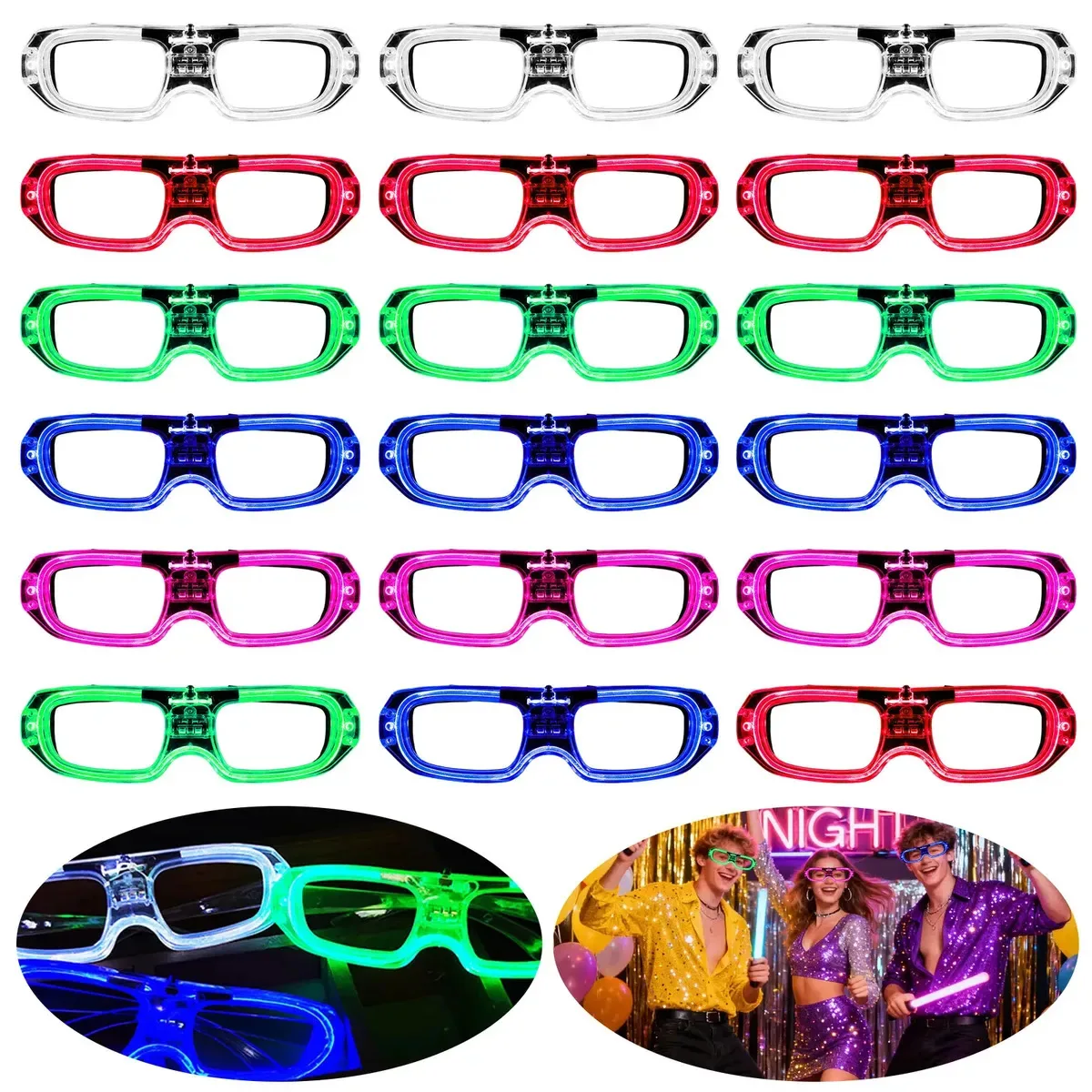 Kit 16 Oculos LED Neon Pisca Tecnologia Festas Festa Kit Aniversario Oculos Kit De Oculos Kit Festa Aniversario Artigos Para Festas Balada Festa Artigos Festa Artigos De Festa Formatura Carnaval