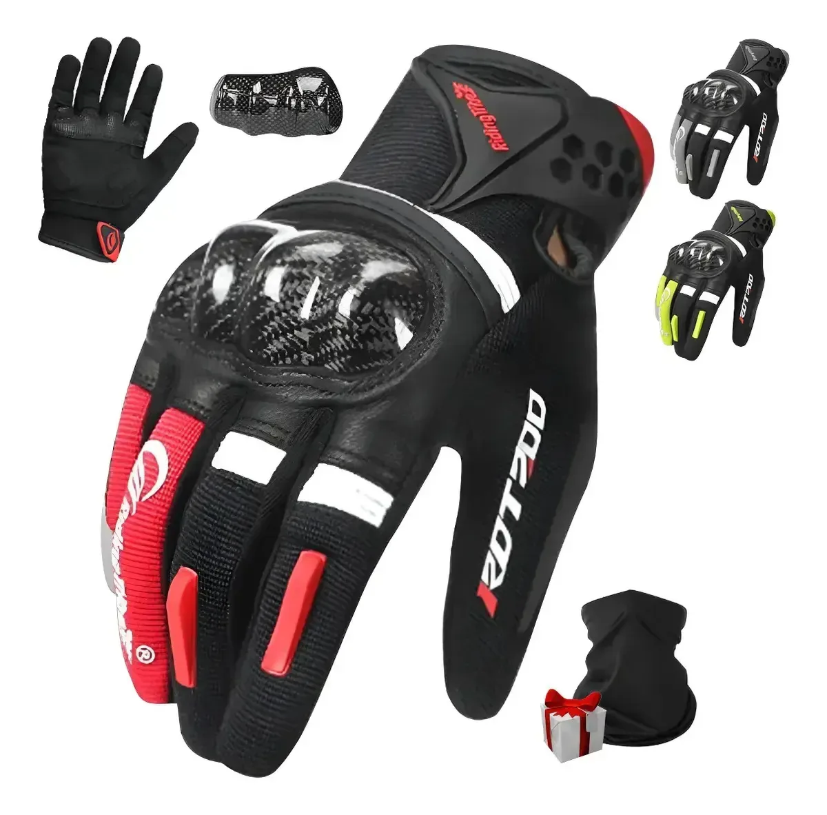 Luvas para motocicleta masculina e mulher vermelha 2xl