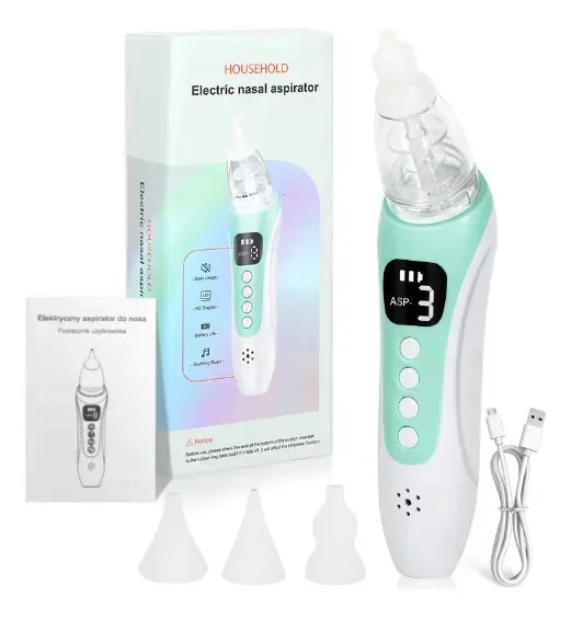Aspirador nasal para bebê Snot Squeezer Electric Light Green Cleanser