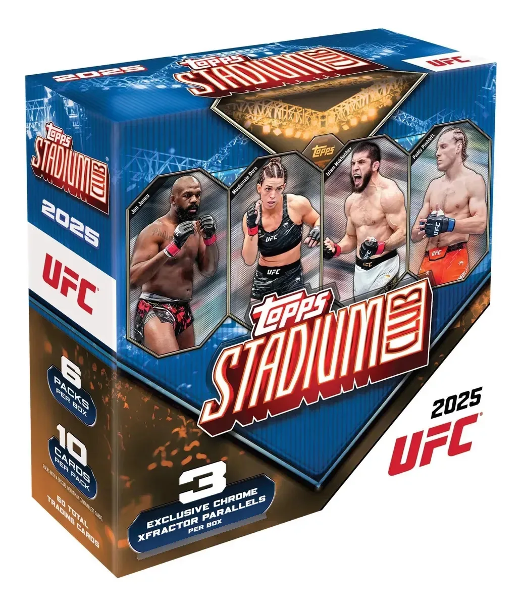 Cartões colecionáveis Topps 2025 Stadium Club Ufc Mega Cam