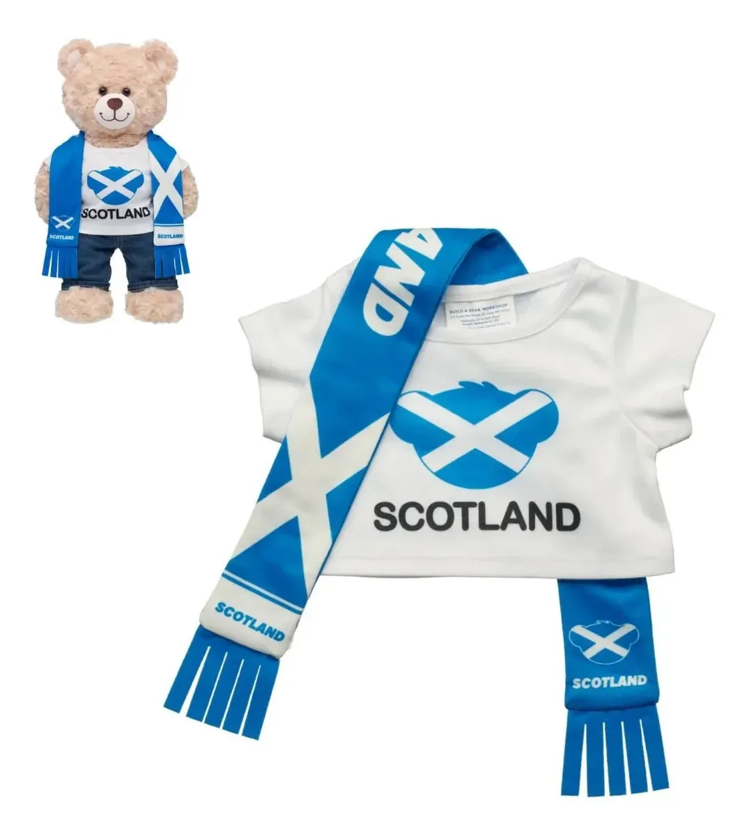 Kit de roupas para boneca Ansaldo Polera y Bufanda Escocia