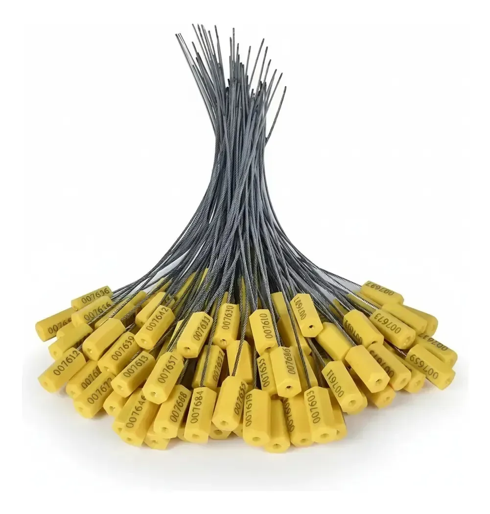 30 cm 50 peças Sello De Seguridad De Cable De Acero Foliada Cada Precinto Está Numerado Y É Apto Para Seu Uso Em Armazéns, Extintores, Caminhões, Contentores E Cabos.