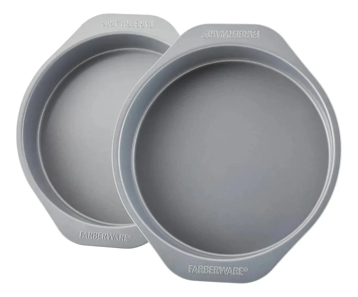 Conjunto de moldes de cozimento antiaderentes redondos