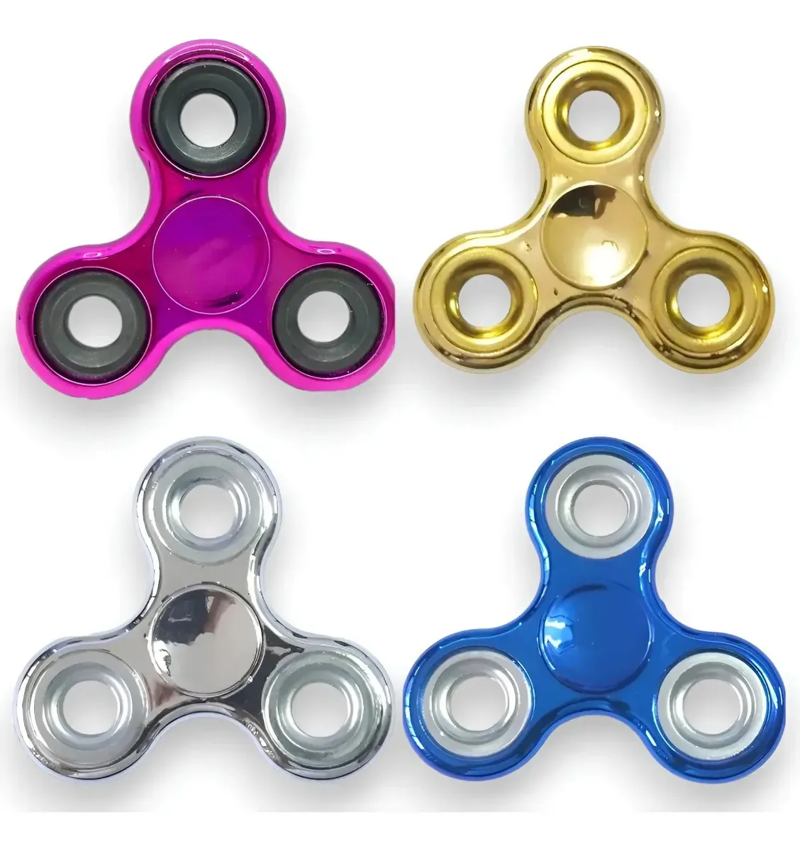 Kit 4 Fidget Spinner Metalico Brinquedo Presente Bom P/ Metálicos