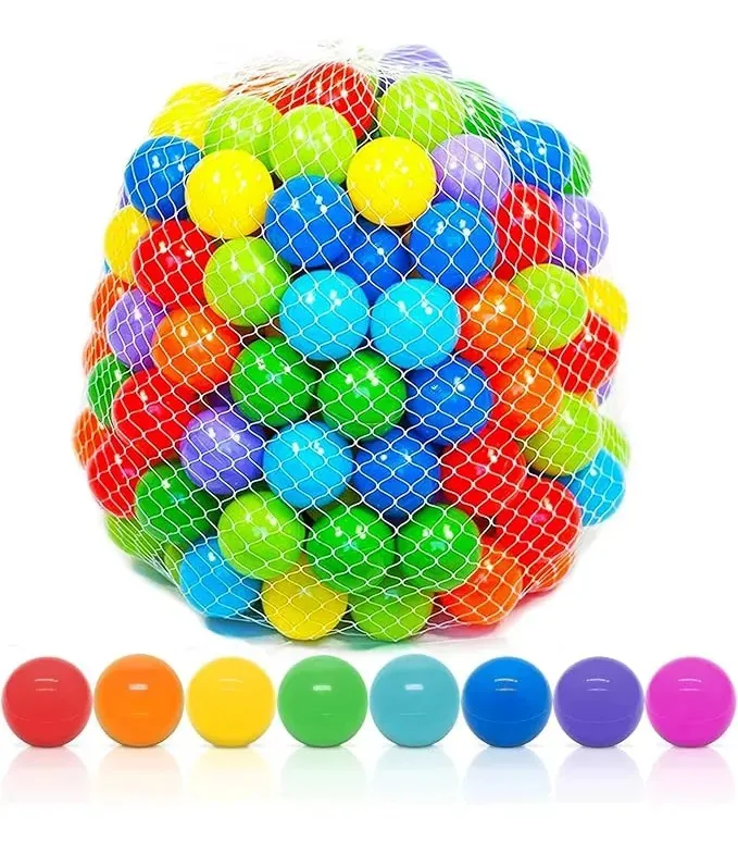 Bola de sinuca infantil multicolorida, bolas de plástico, 25 peças