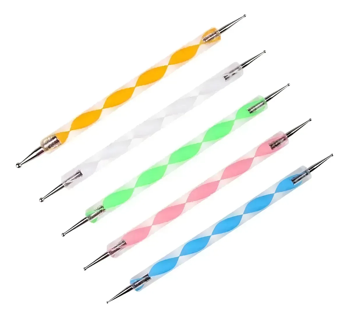 Kit Pincel Boleador Decoração Unhas Kit Com 5 Unidades