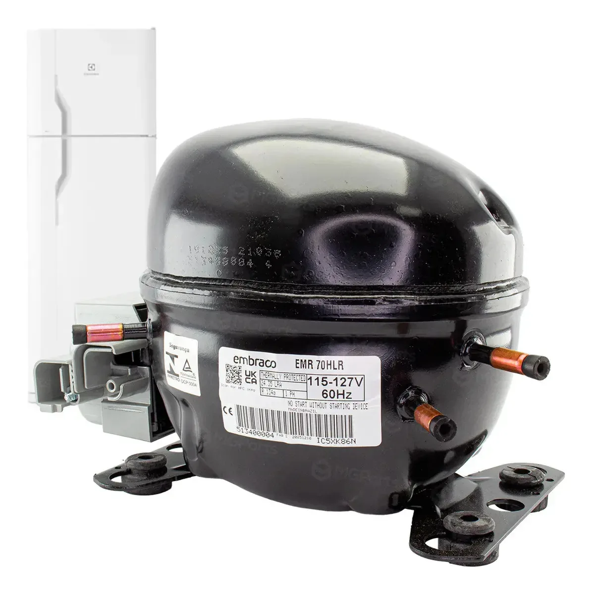 Motor Embraco Geladeira Em2u60hlp Em2t60clp