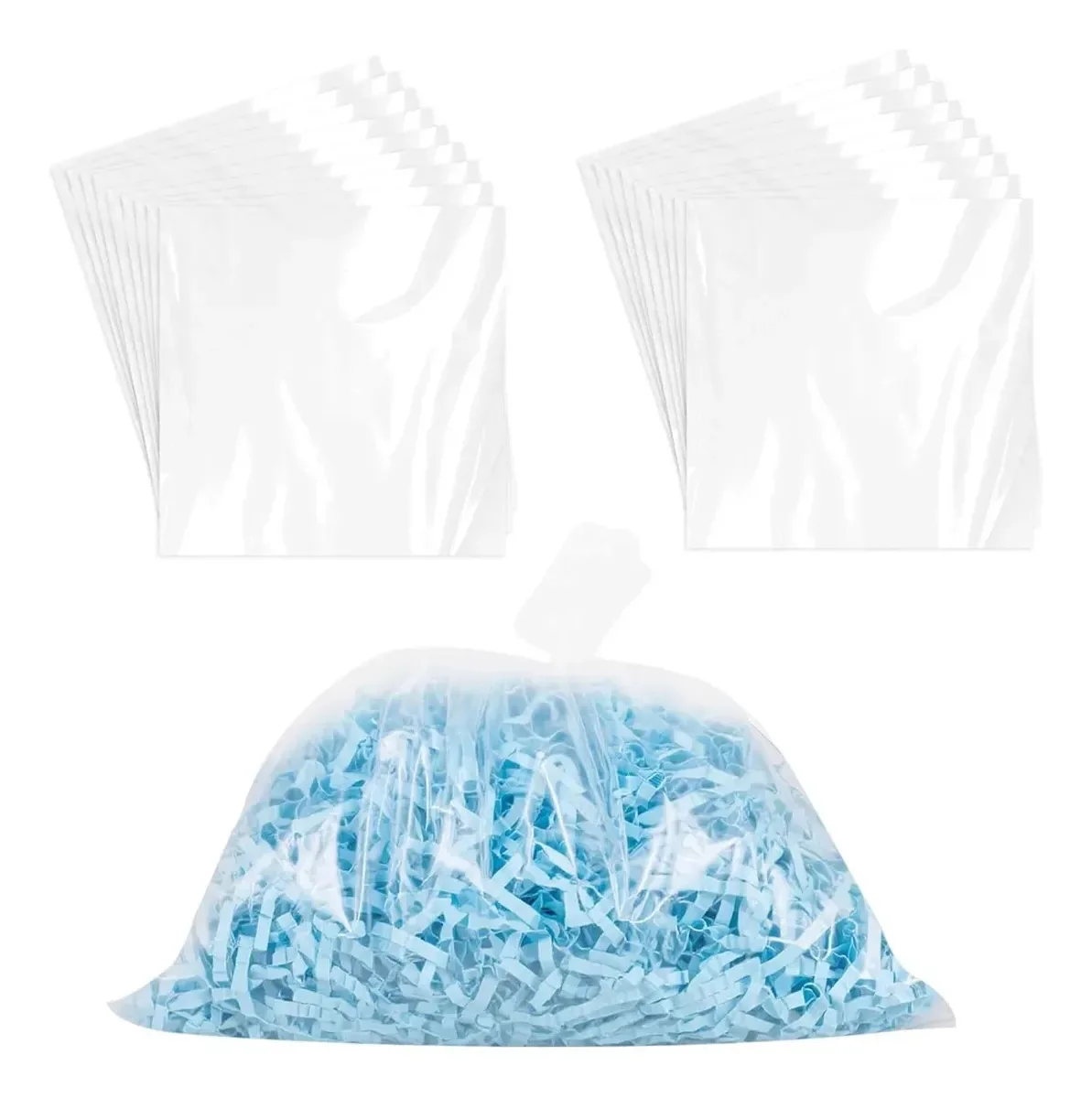 200 sacos transparentes para trituradores de papel transparente
