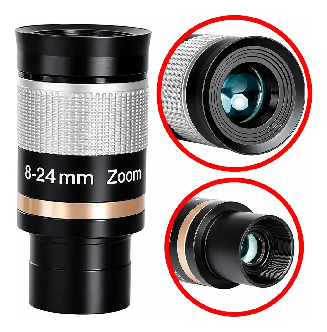 Ocular Skylife Com Zoom 8-24mm Para Telescópios 1,25 T09