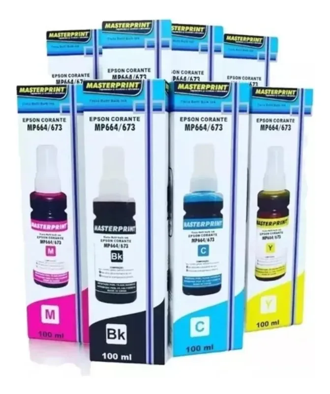 4 Tintas Corante 100ml Impressoras Todas As Cores