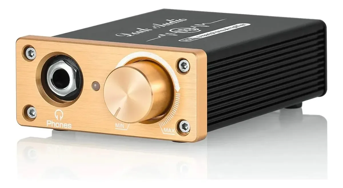 Mini amplificador HiFi para fones de ouvido com Rca e Usb
