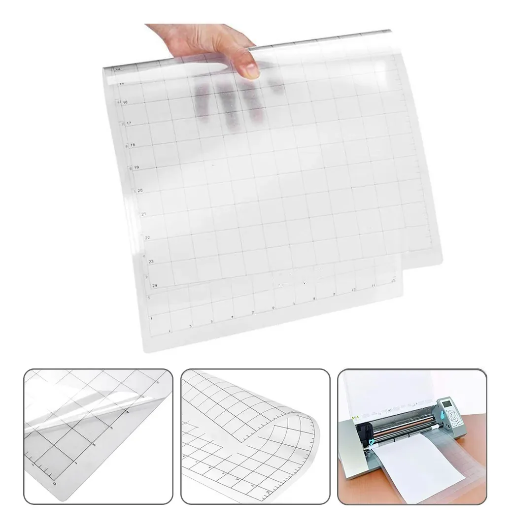 2 Bases De Corte Para Silhouette Cameo 30x60 C/cola Mecolour Transparente