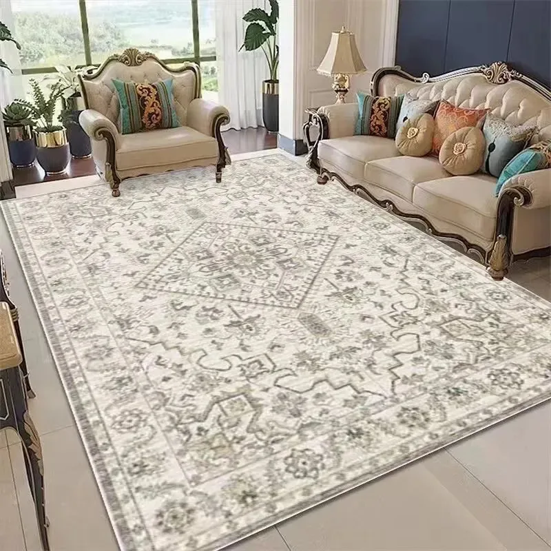 Tapete persa Tapete de sala de estar decorativo vintage Tapete de quarto boêmio de 140 x 200 cm Tapete clássico macio Tapete de quarto vintage com estampa marroquina