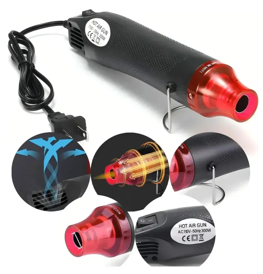 Lrniubi Mini pistola de calor 300 W - Preto