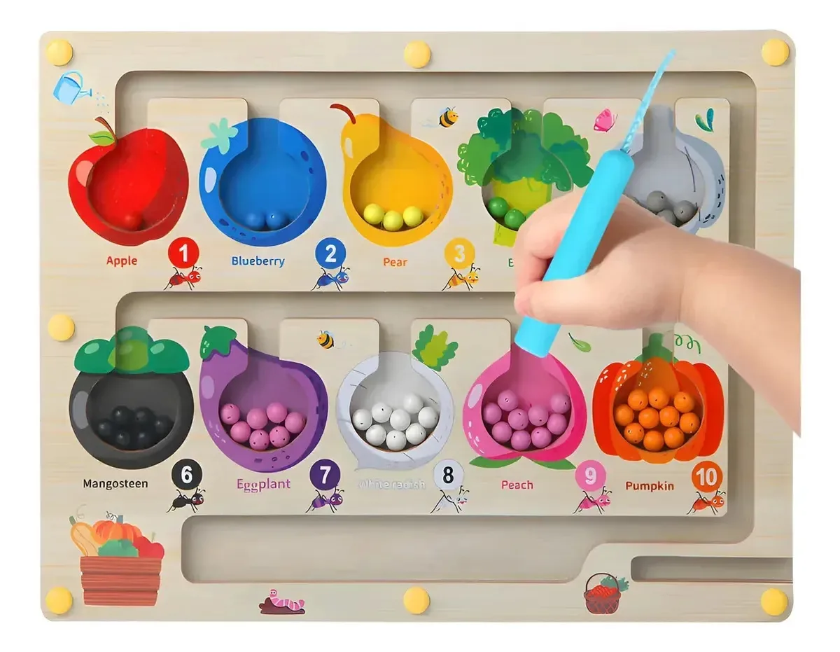 Brinquedos educativos Labyrinth Montessori para 3-5 crianças