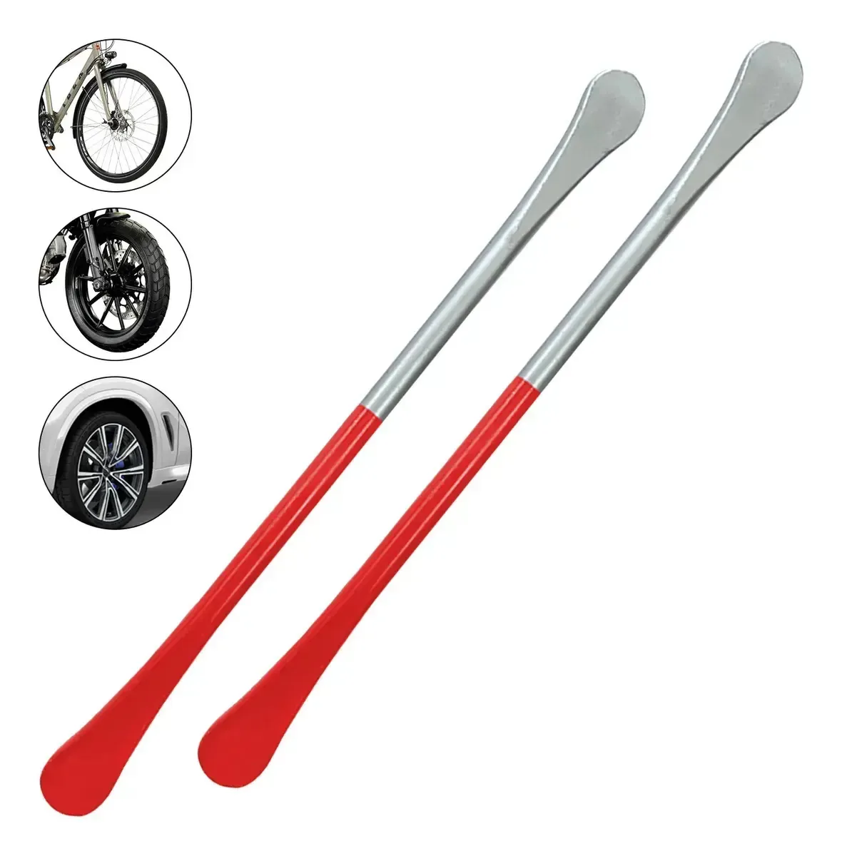 Kit de 2 espátulas para remoção de pneus de motocicleta de 40 cm