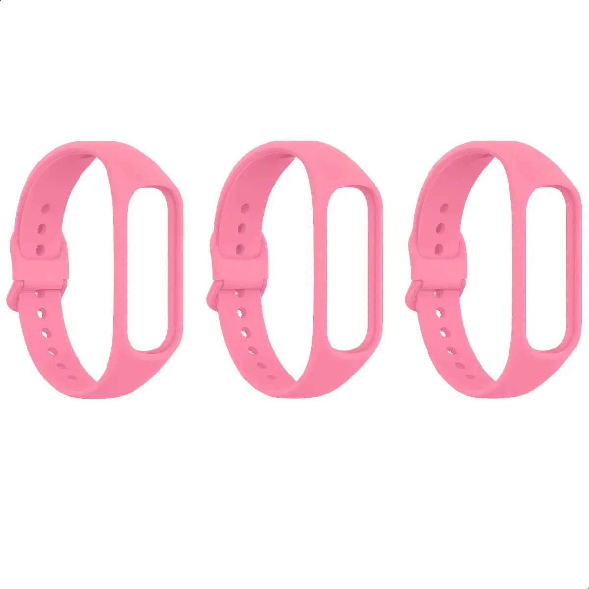 3 Pulseiras Para Samsung Galaxy Fit 2 Sm-r220 Colorida Cor Rosa