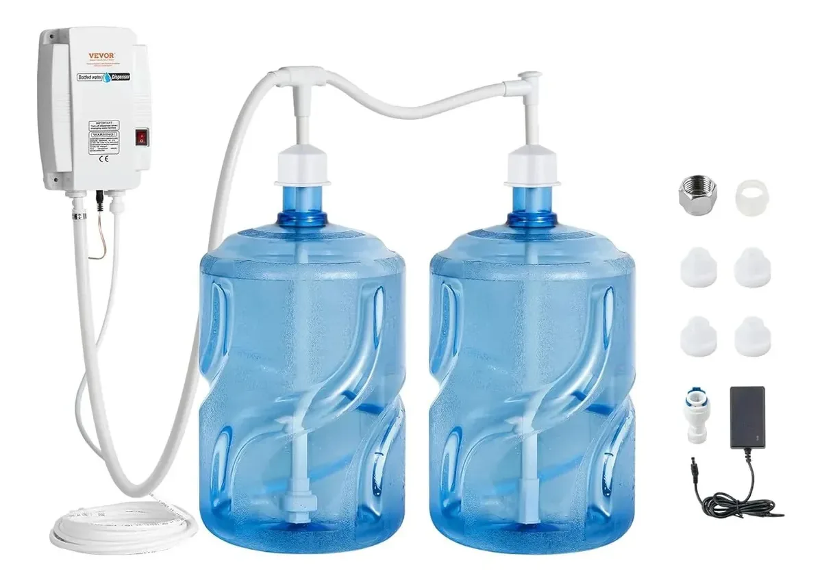 Dispensador de água elétrico automático de 5 galões duplo branco