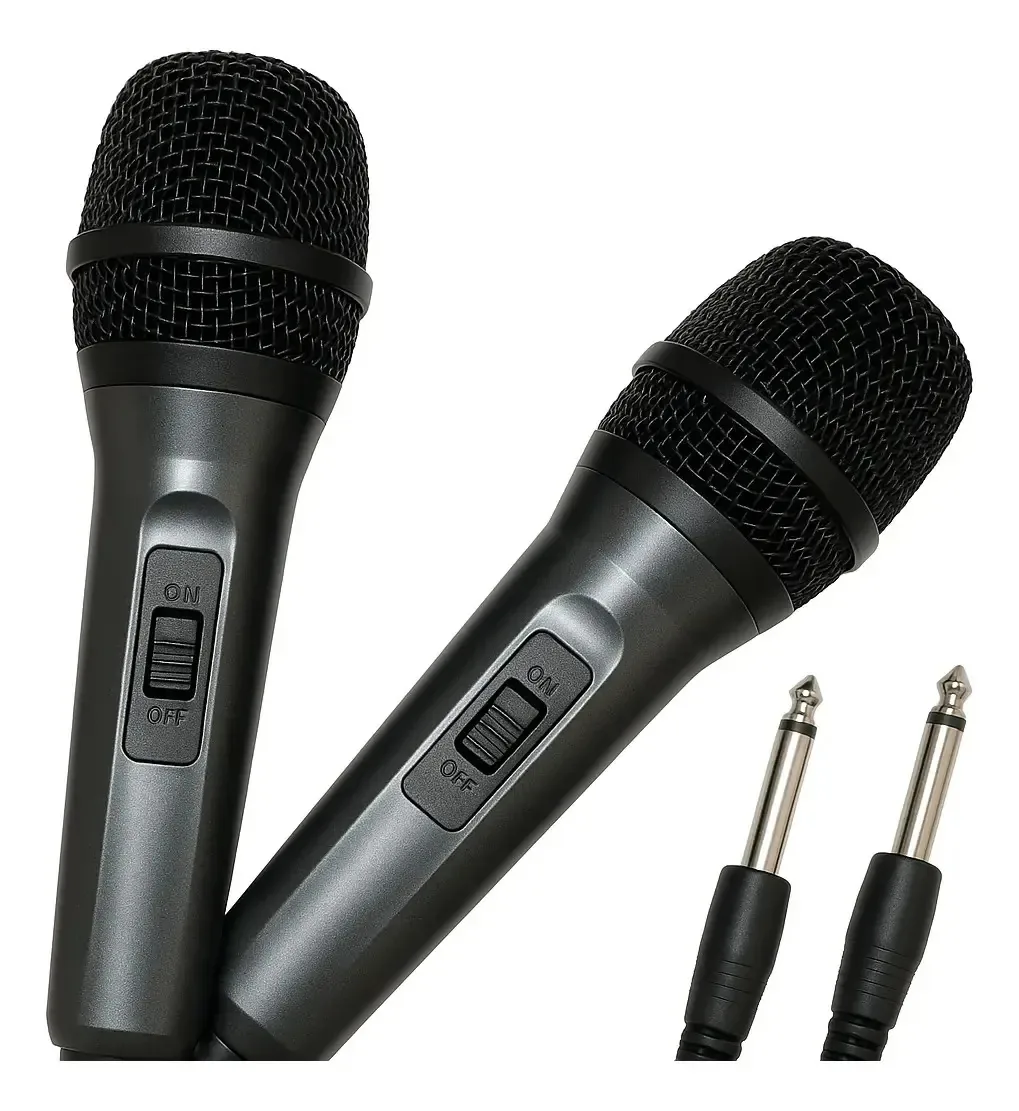 Microfones Amby Profissional Dinamico Dinâmico Omnidirecional cor cinza