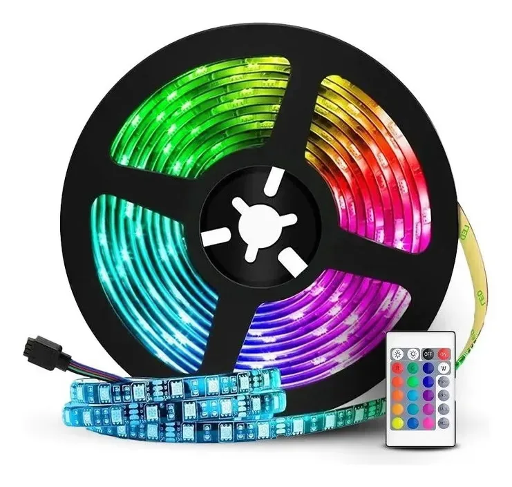 Kit completo de controle e fonte Mti 5050 Led Strip Lights Rgb