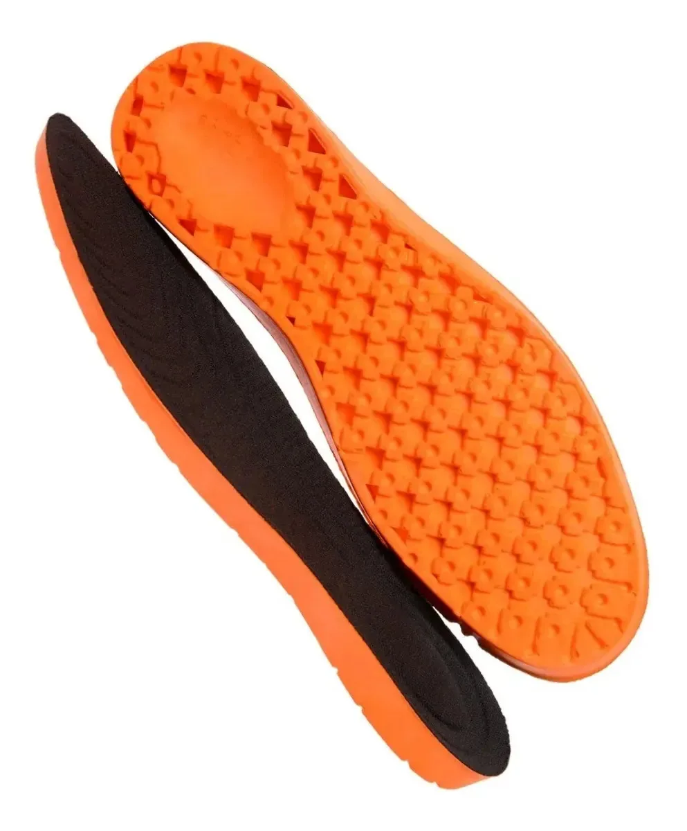 Palmilha Laranja Botas Gel Ortopédica Coortável Macia Cor Preto