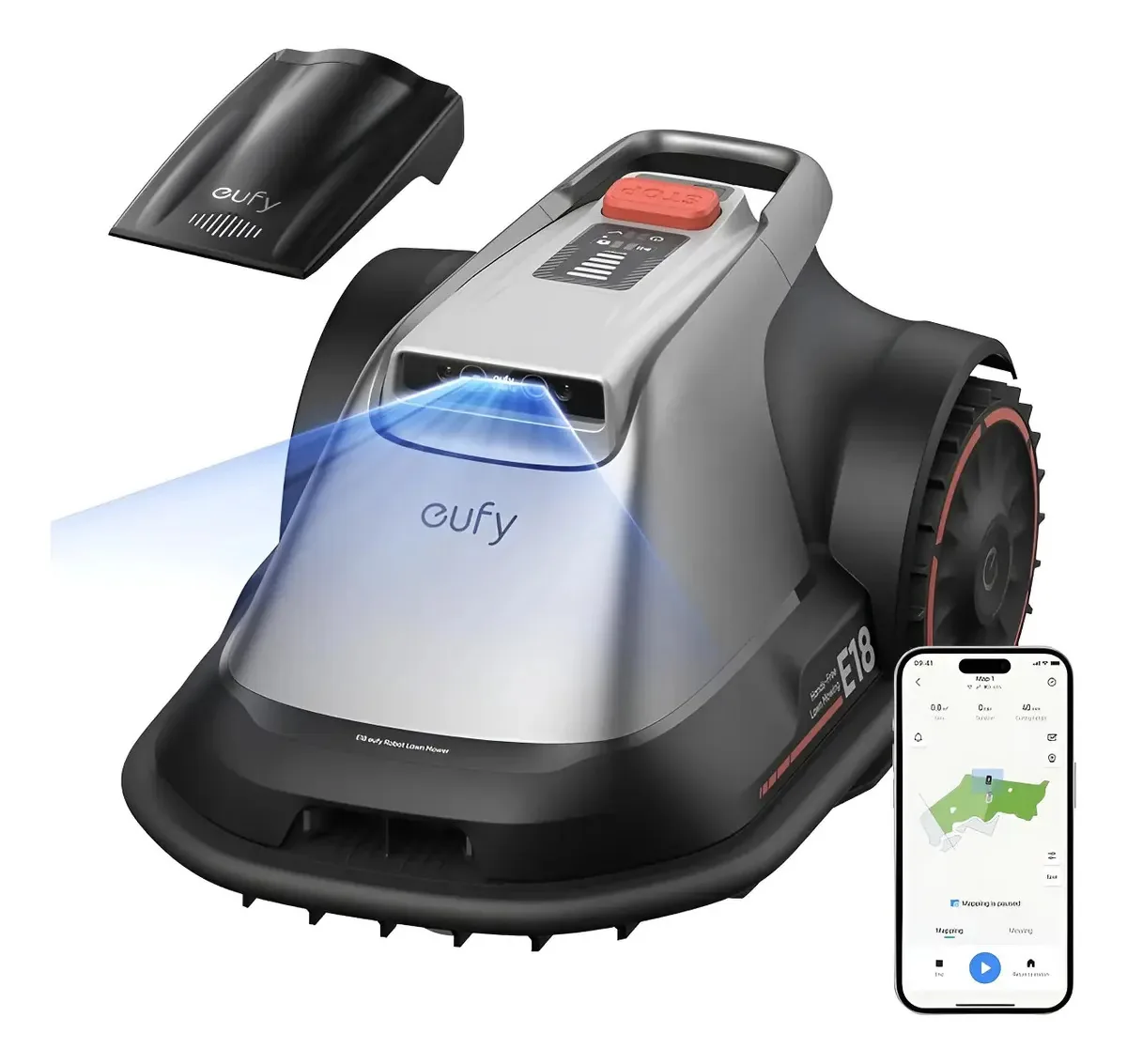 Cortador de grama robô sem fio com mapeamento e navegação Ai Grey