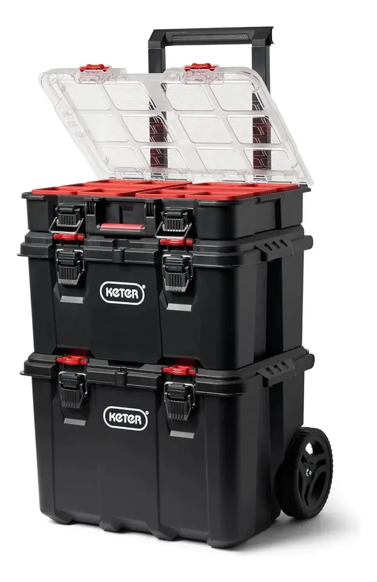 Organizador de ferramentas modular com carrinho e rodas