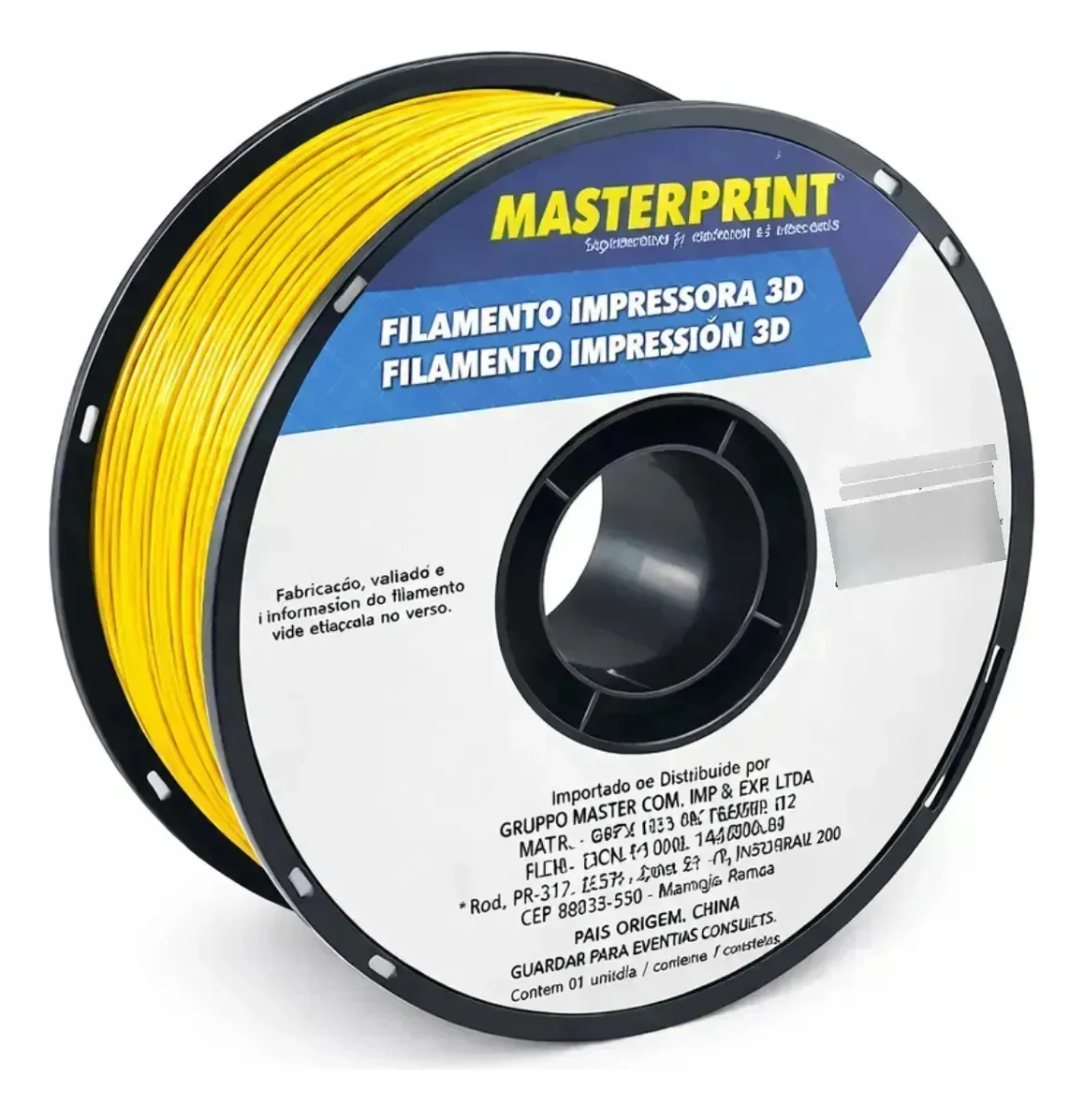 Filamento Impressão 3d 1,75mm 1kg Masterprint Petg Amarelo