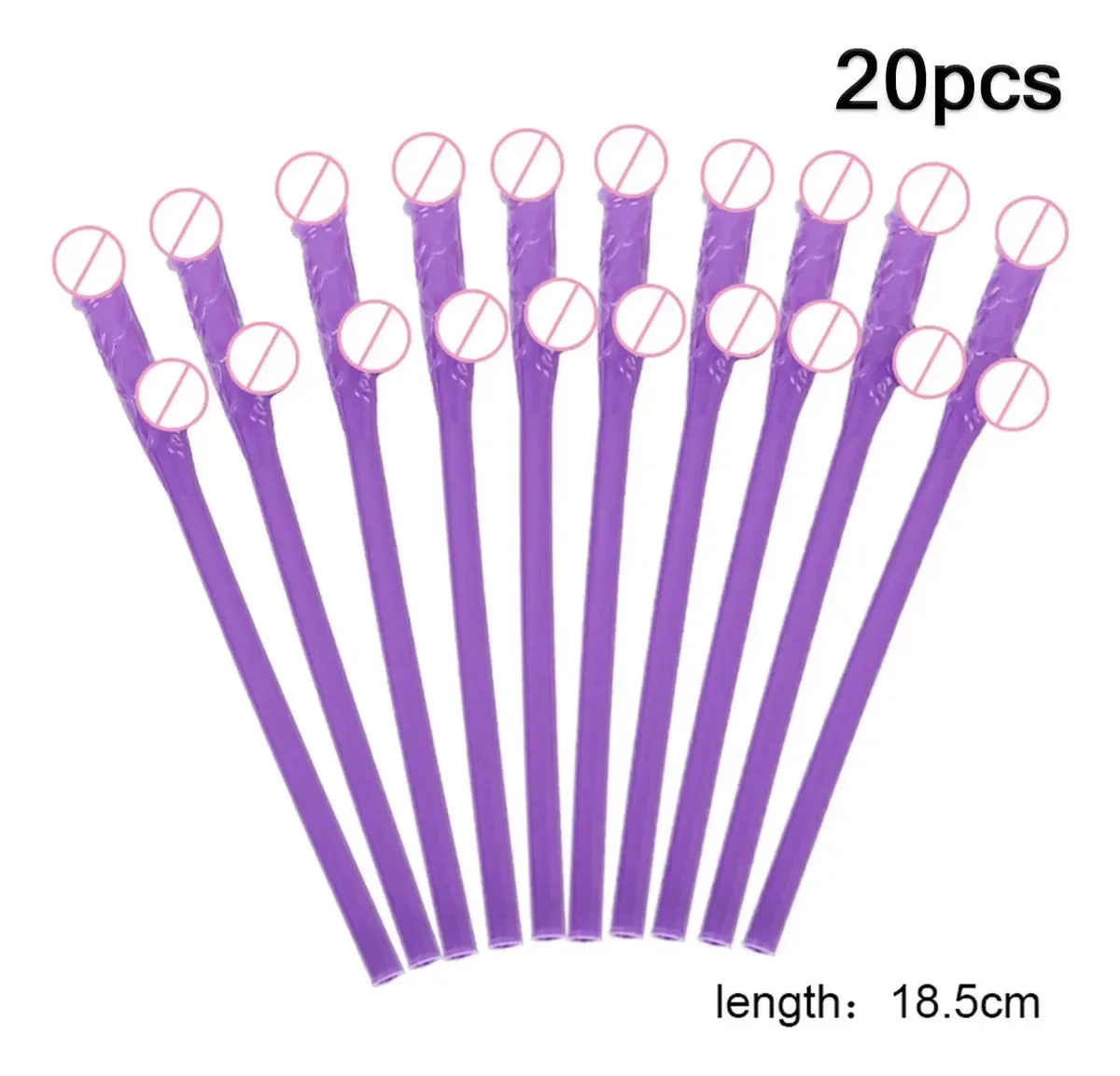 Kit de canudos de 20 canudos para chá de panela Violet Straw