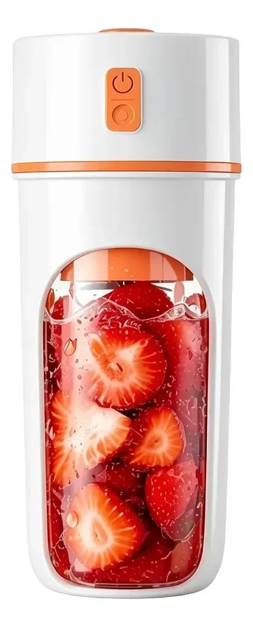 Mini mixer portátil de 480 ml | Alta potência (2200 rpm) | Bateria de 1500 mAh | Prepare sucos, batidos e batidos | Compacto e leve, recarregável via USB tipo C | Aproveite sua proteína