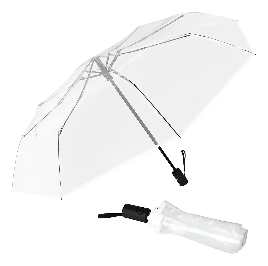 Guarda-chuva transparente Guarda-chuva de abertura/fechamento automático