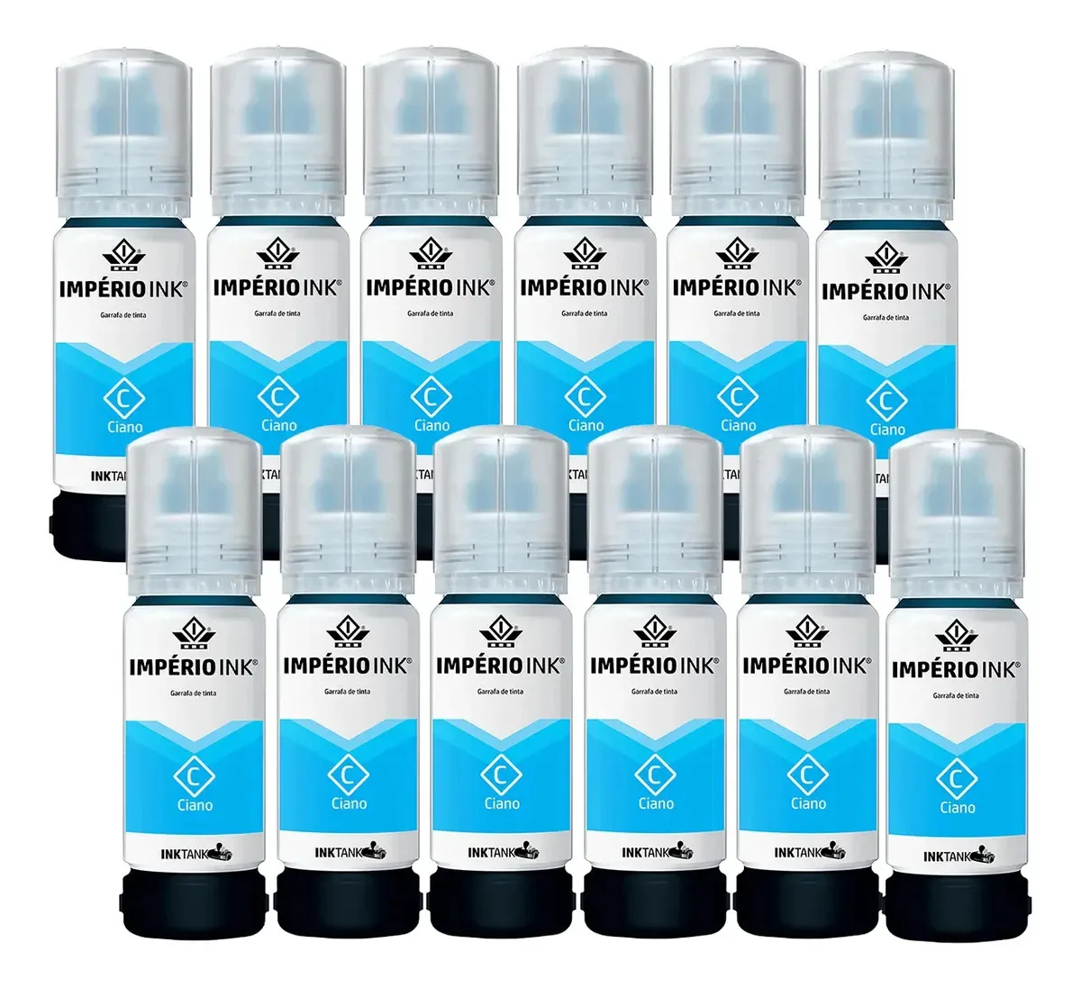 12 Tintas Para Epson L4160 L4150 L6171 L6161 L6191 T504 Tinta Ciano
