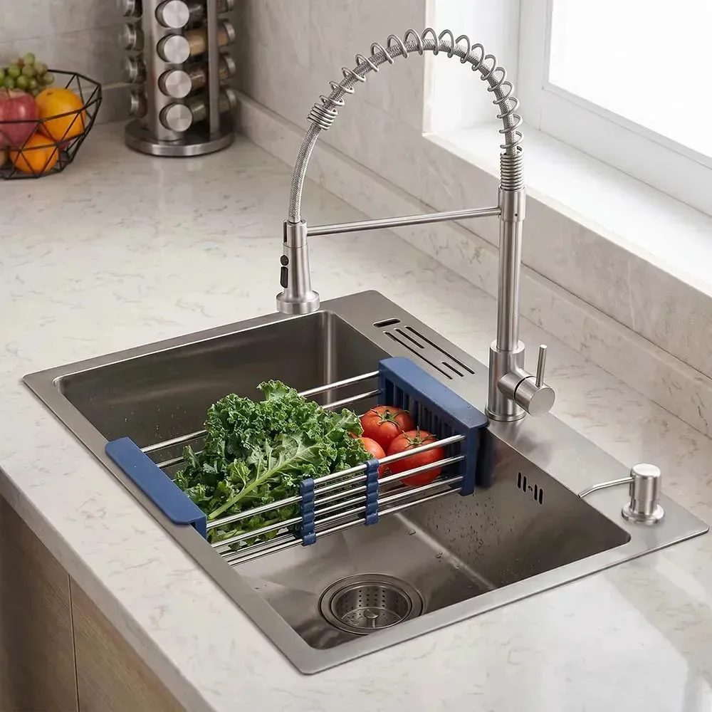 Cuba Para Pia Cozinha 60*45 Inox + Torneira Cozinha Bancada Prateado