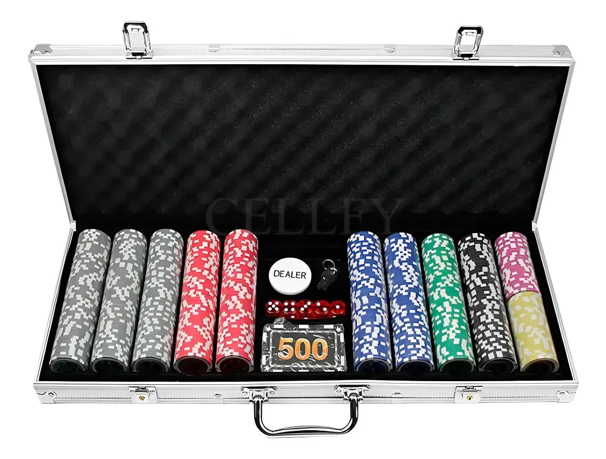 Kit Poker Kuulaa 500 Fichas Holográficas Numeradas Ku-5029