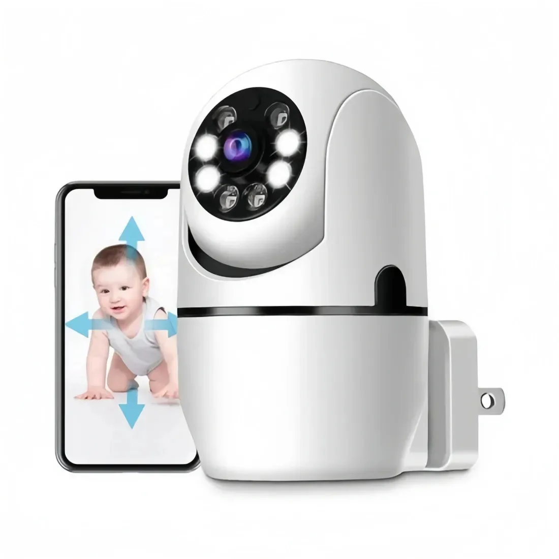 Babá Eletrônica Charme Câmera de Segurança Wi-Fi com Visão Noturna e Áudio Bidirecional