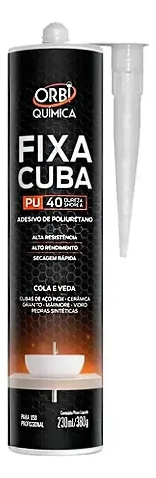 Adesivo de Montagem Orbi Química Fixa Cuba 380g para Pias e Cubas
