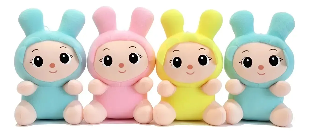 Pelúcia Baby Rabbit de 18 cm em pijamas variados