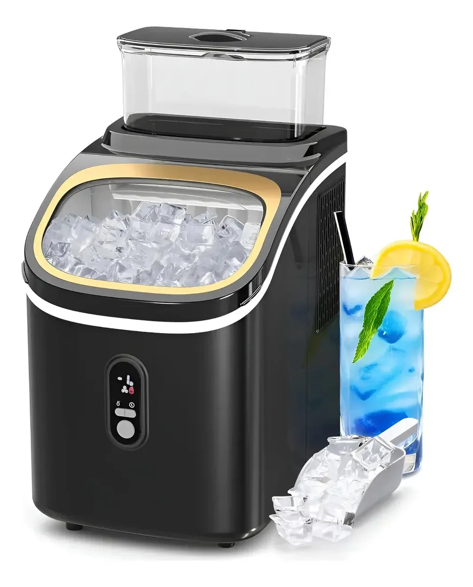Máquina de gelo compacta com limpeza automática e